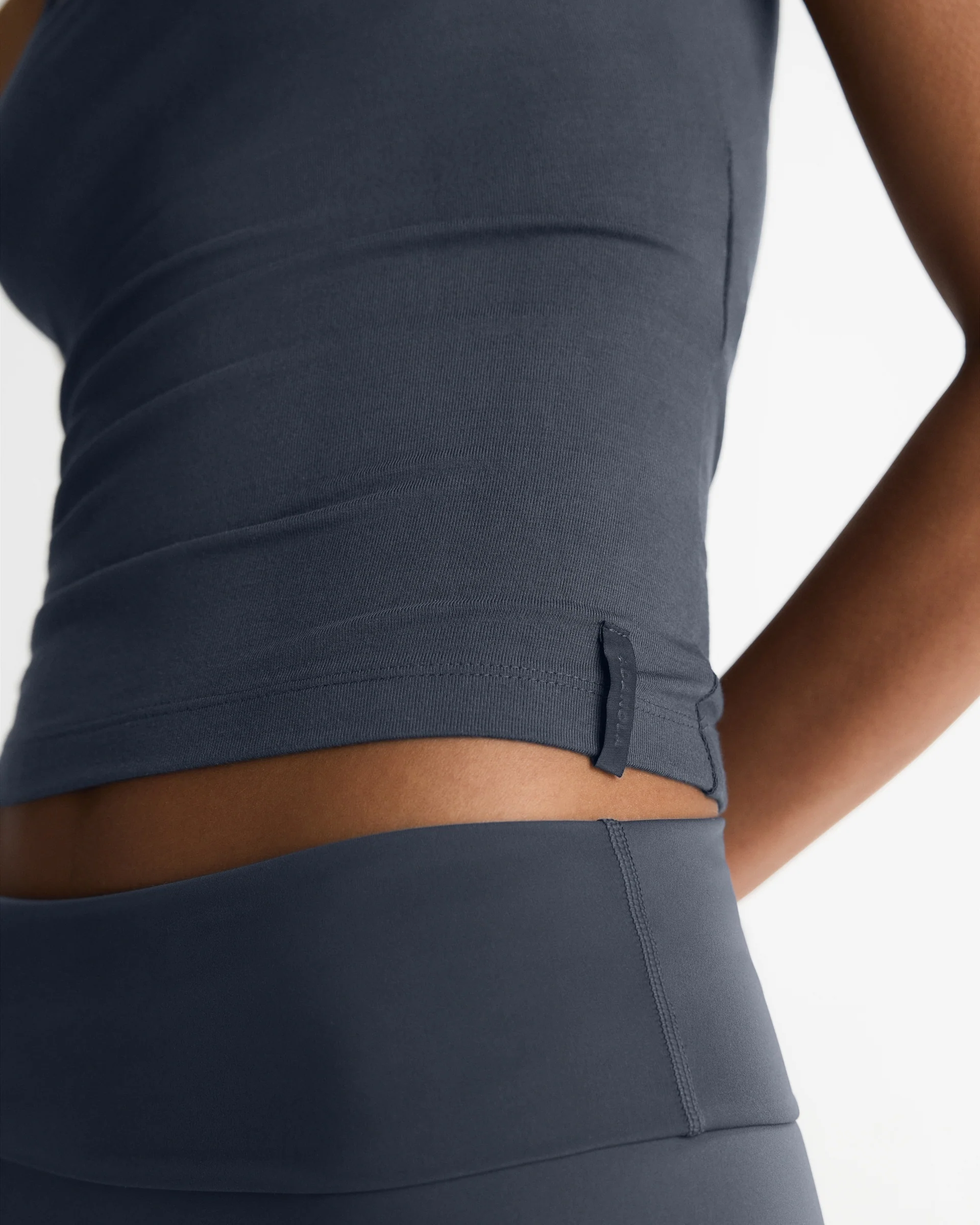 Soft Modal Skinny Strap Cami Top - Midnight Blue - Image 3