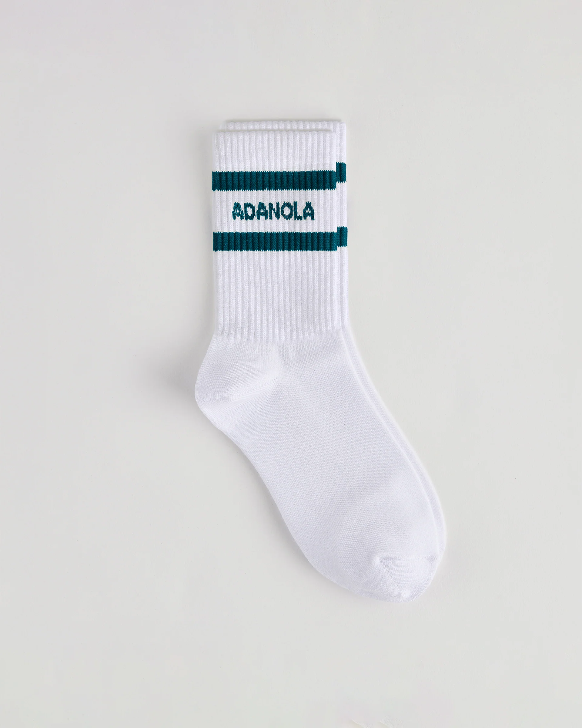 Sports Stripe Socks - White/Teal Blue - Image 2