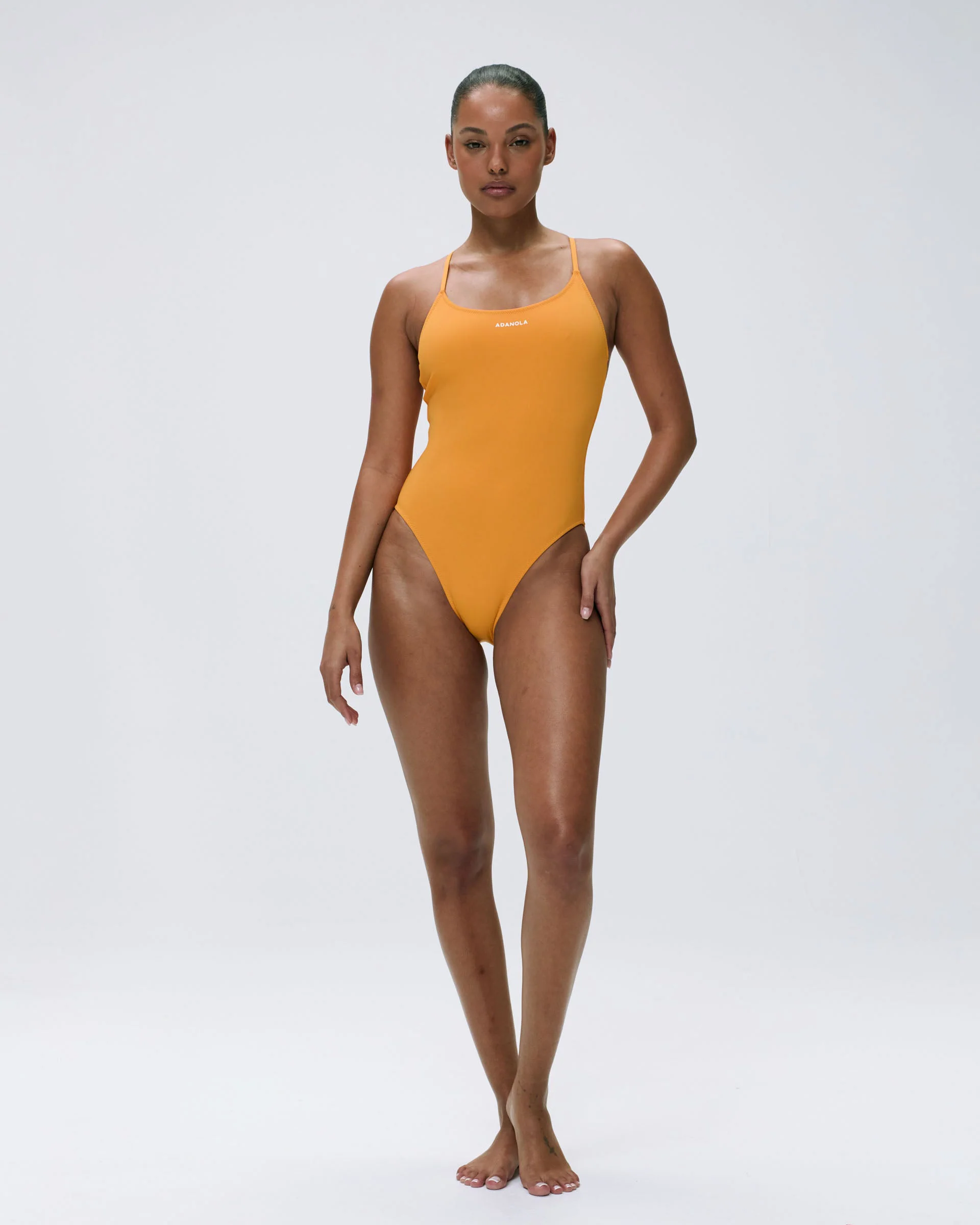 Tie Back Swimsuit - Mango Orange - Image 4