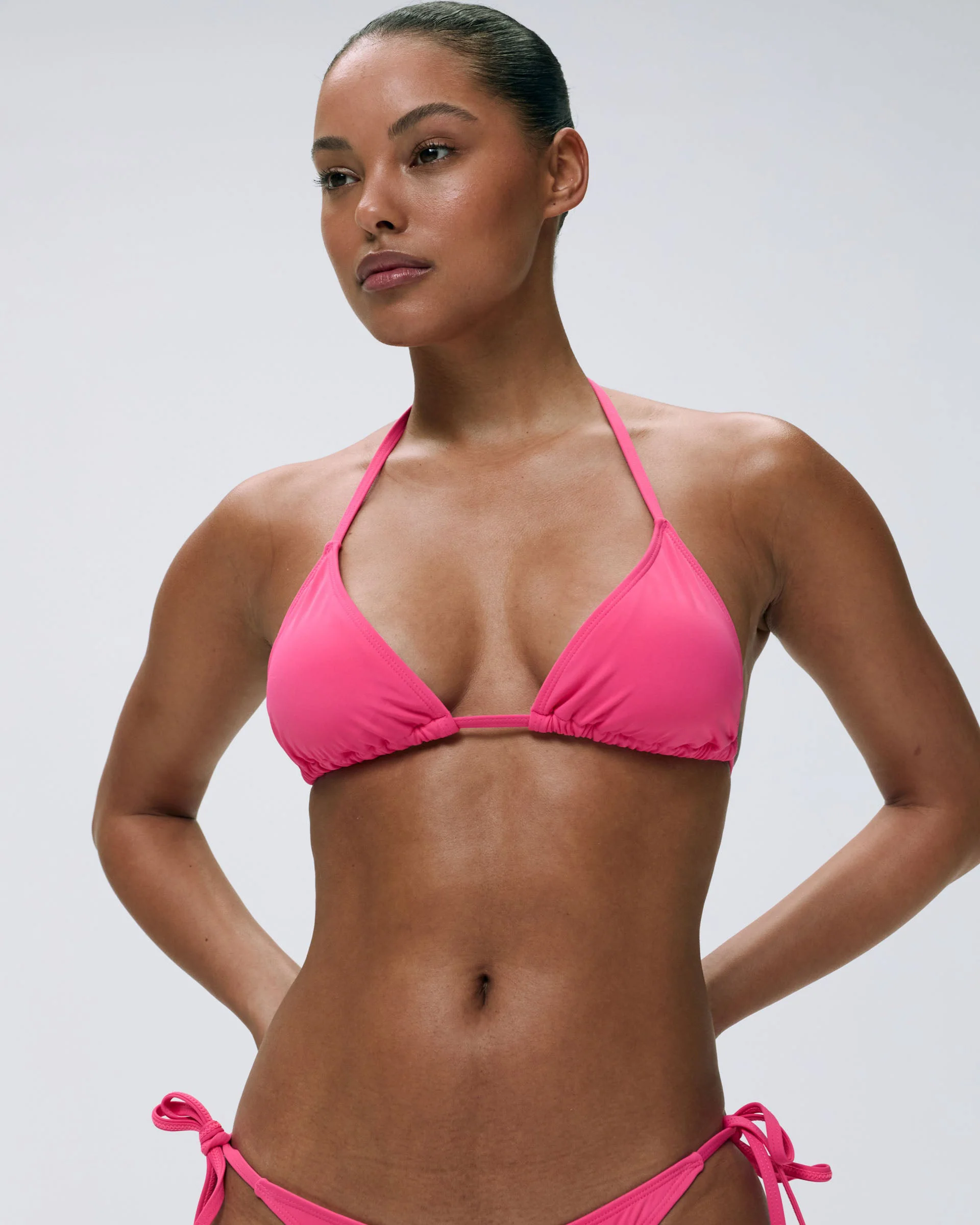 Triangle Bikini Top - Hot Pink - Image 3