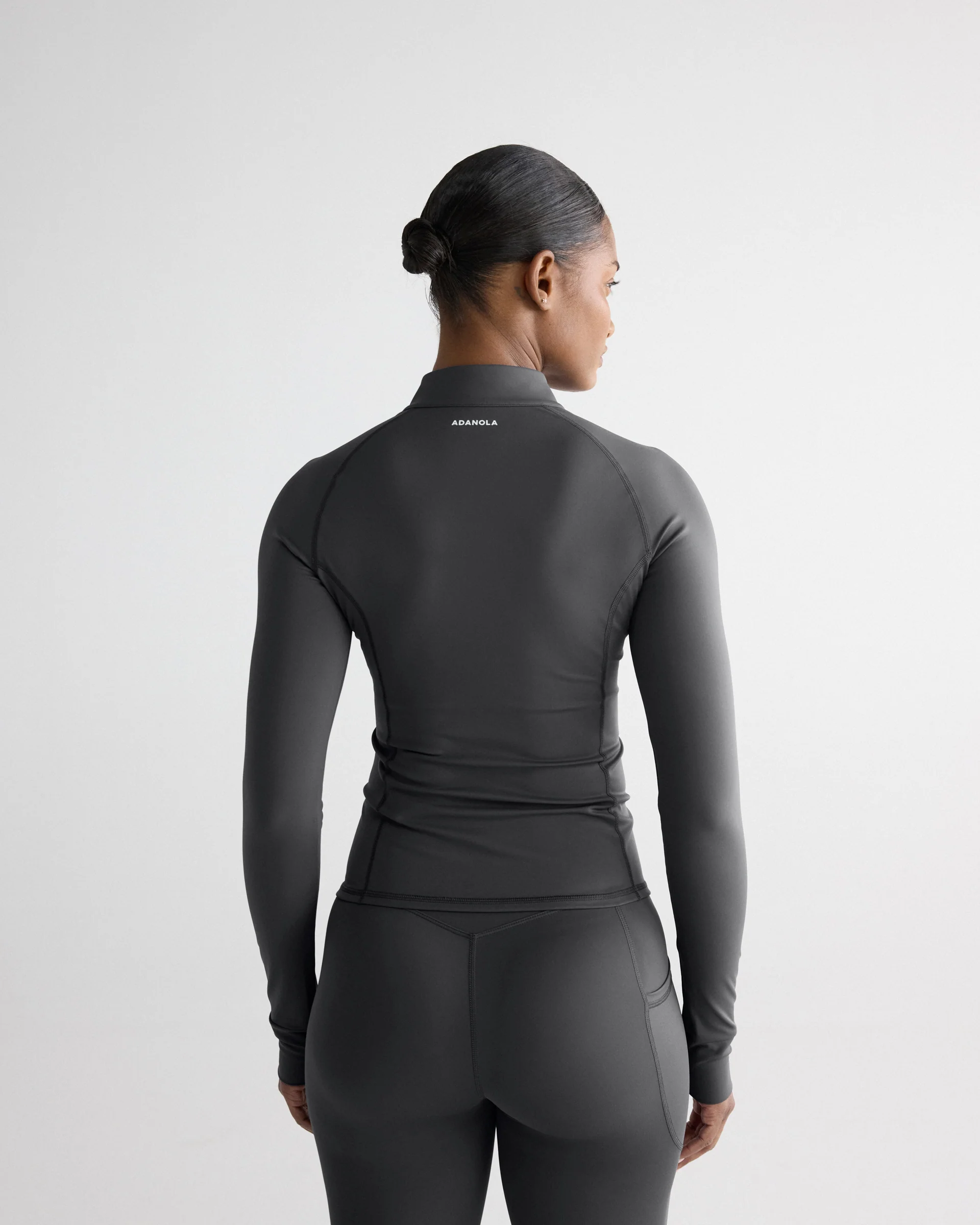 Ultimate Long Sleeve Zip Up Top - Graphite Grey - Image 4