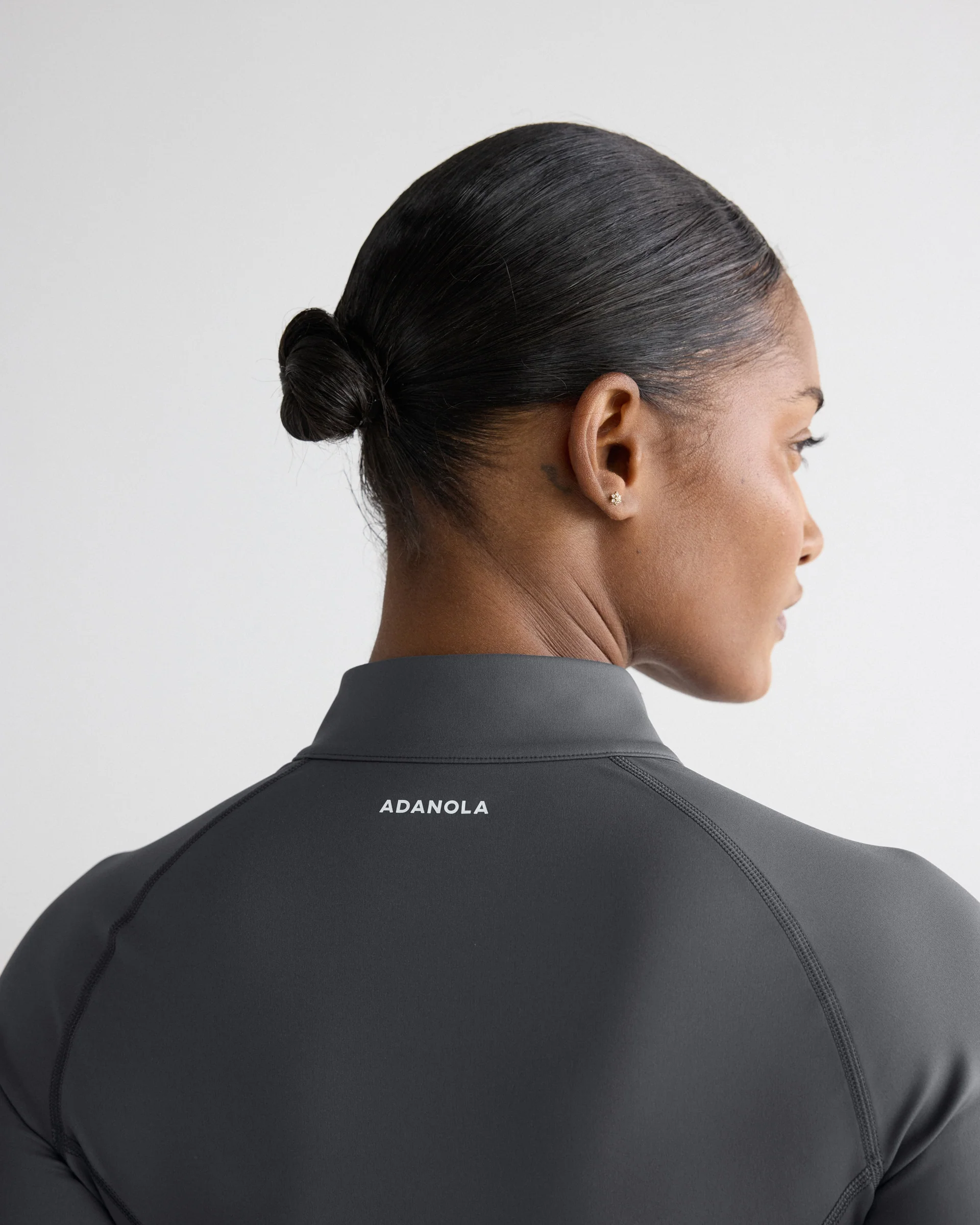 Ultimate Long Sleeve Zip Up Top - Graphite Grey - Image 6