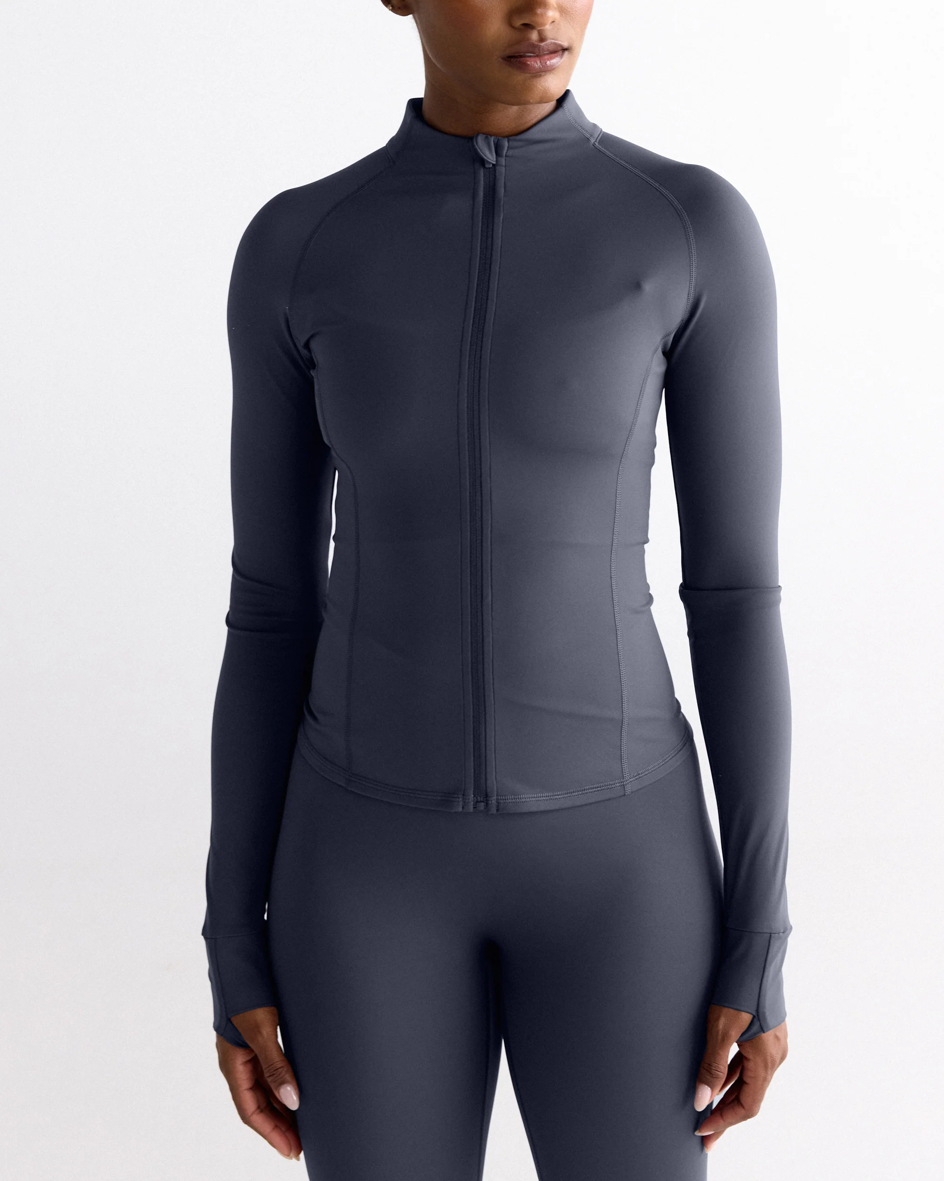 Ultimate Long Sleeve Zip Up Top - Midnight Blue - Image 4