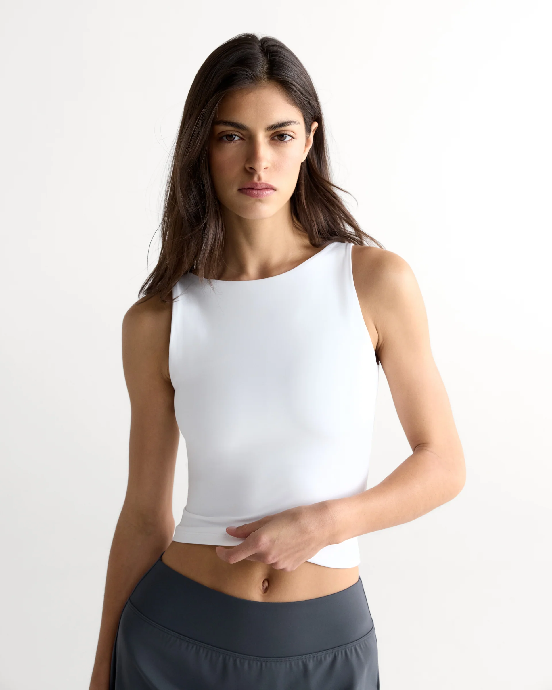 Ultimate Scoop Back Tank - White - Image 3