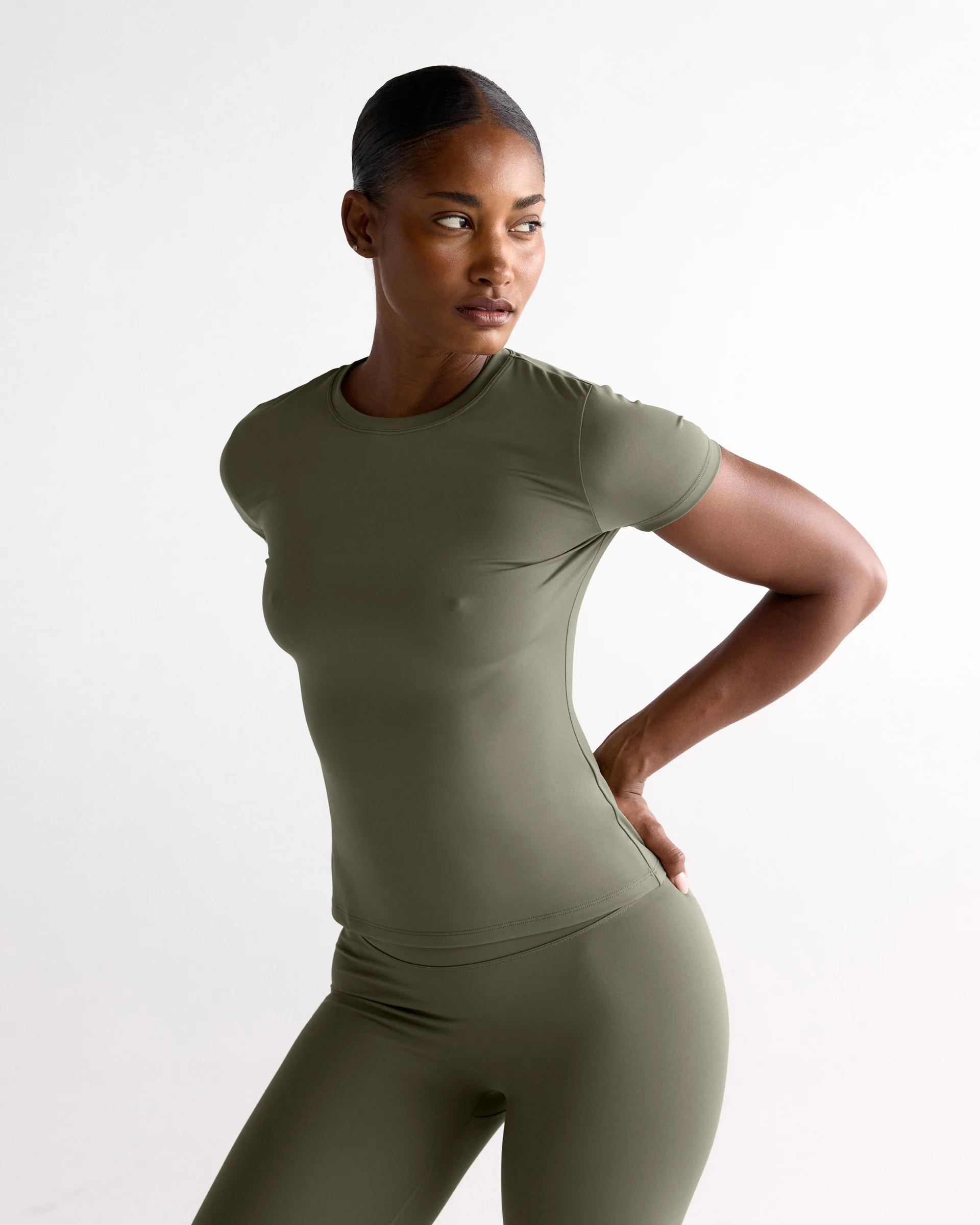 Ultimate Short Sleeve Top - Olive Green - Image 3
