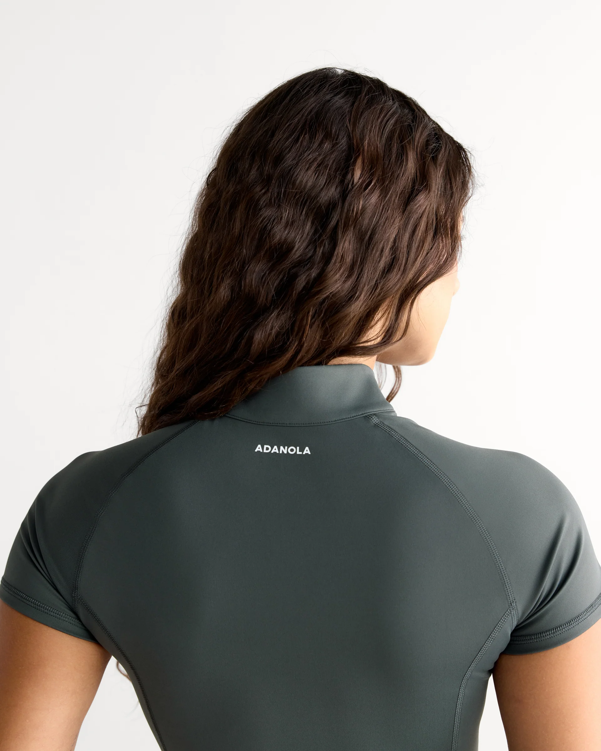 Ultimate Short Sleeve Zip Up Top - Sea Green - Image 4