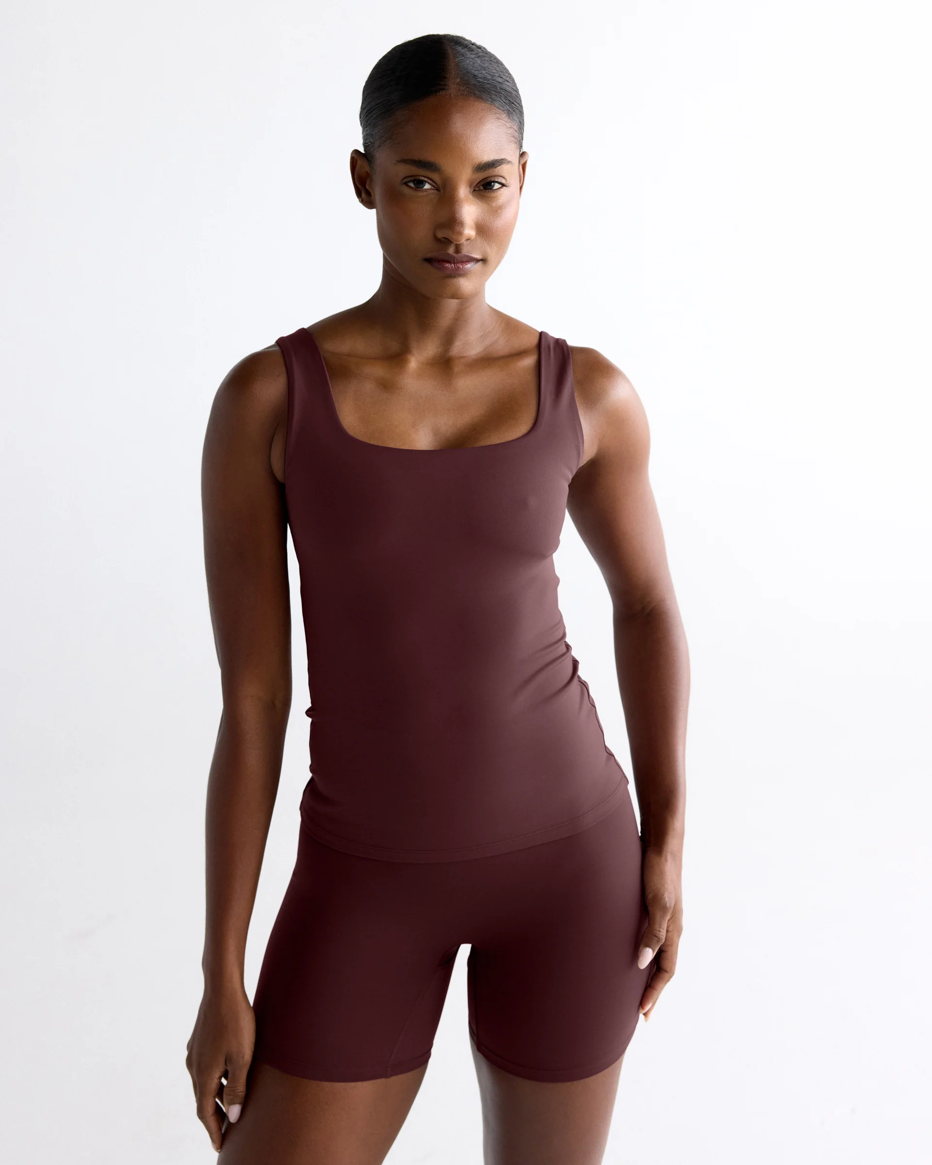 Ultimate Square Neck Top - Mulberry Red - Image 3