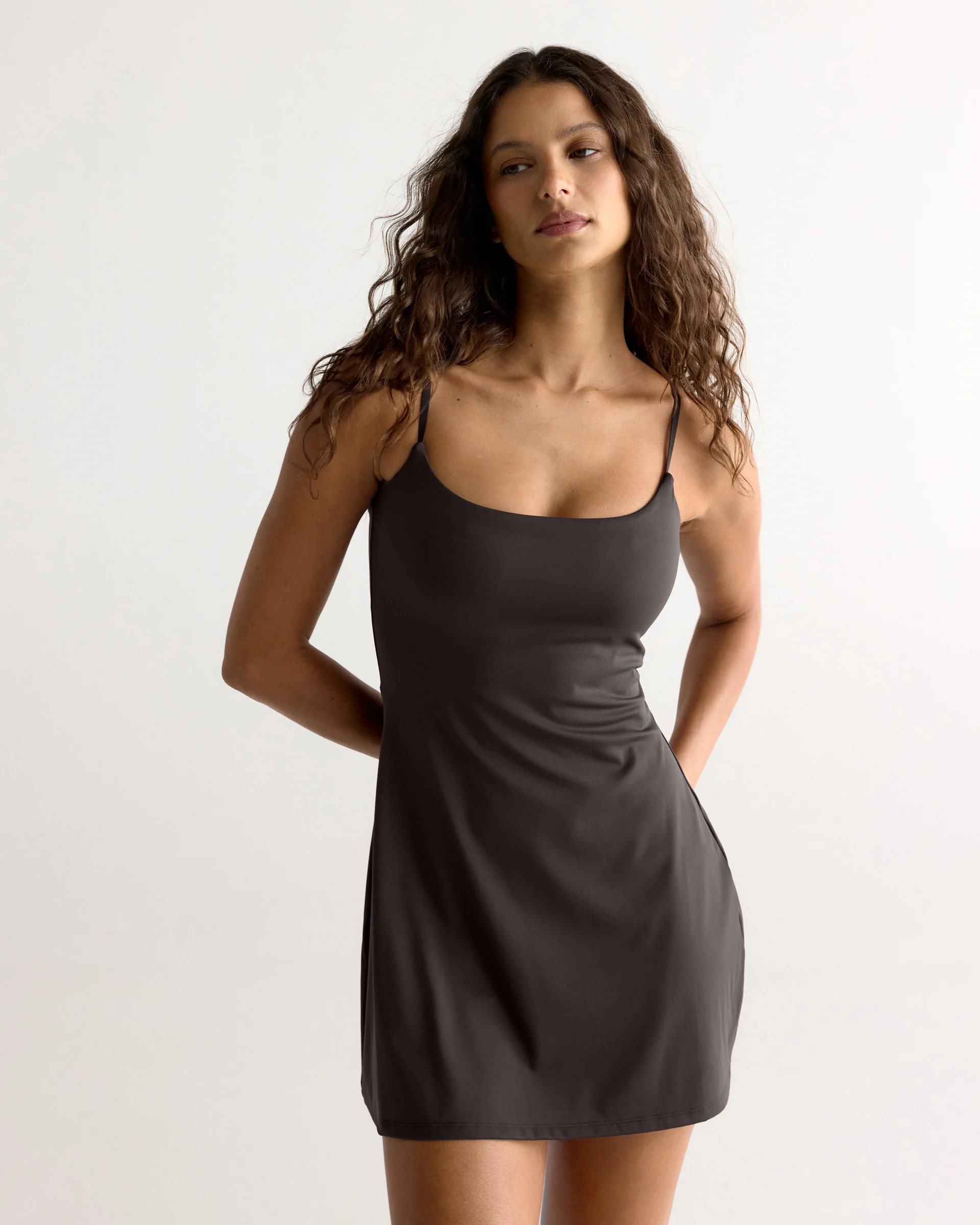 Ultimate Strappy Dress - Coffee Bean - Image 4