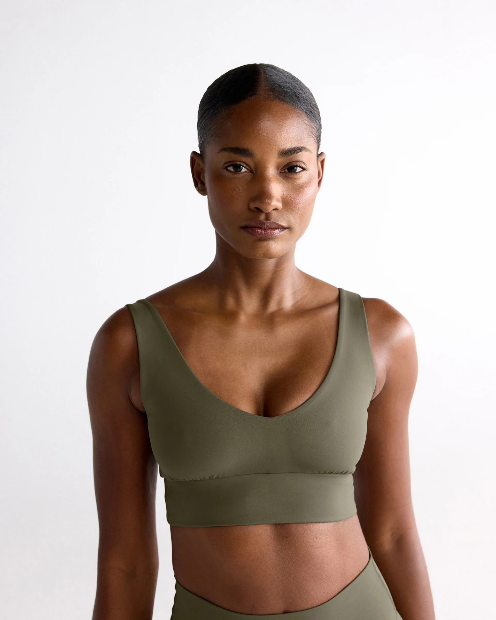 Ultimate V-Neck Bra - Olive Green - Image 3