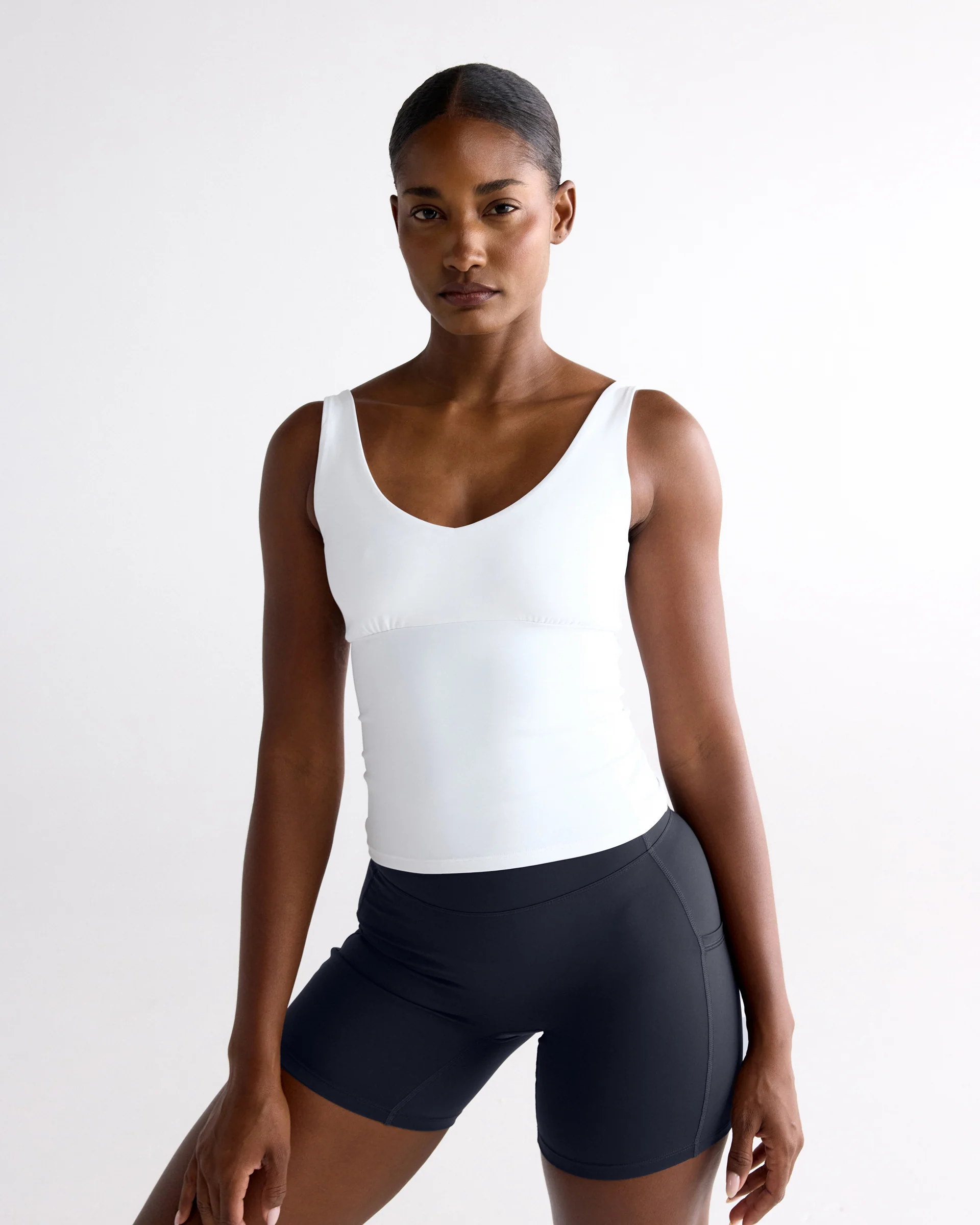 Ultimate V-Neck Top - White - Image 2