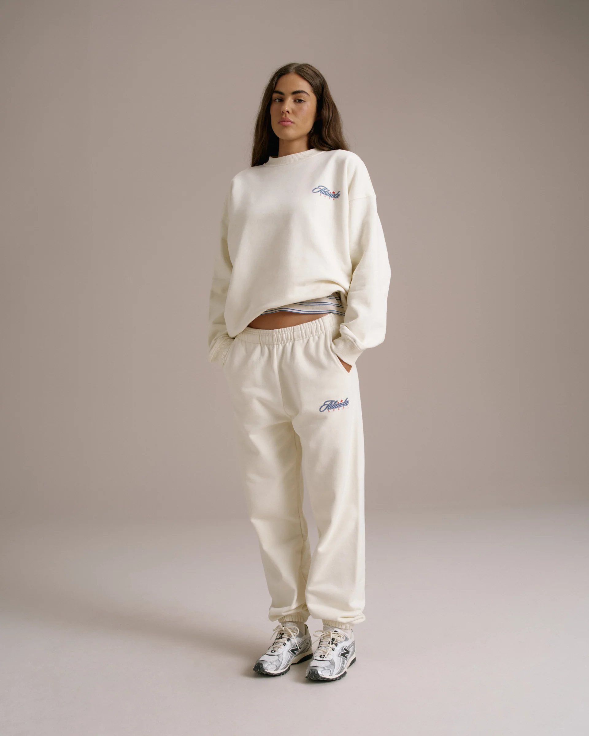 Varsity Collegiate Sweatpants - Marshmallow White - Image 4