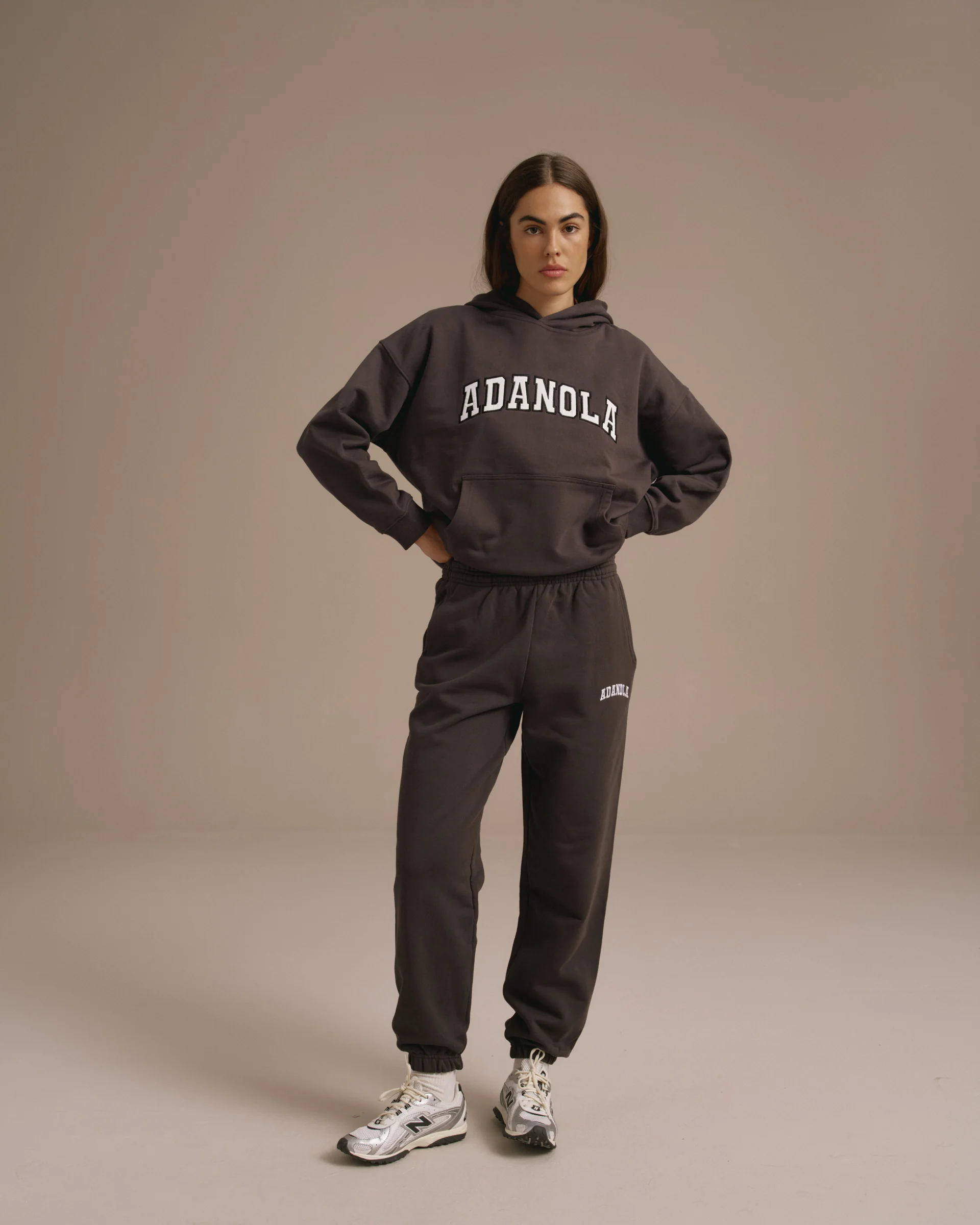 Varsity Oversized Hoodie - Washed Coffee Bean - Image 4