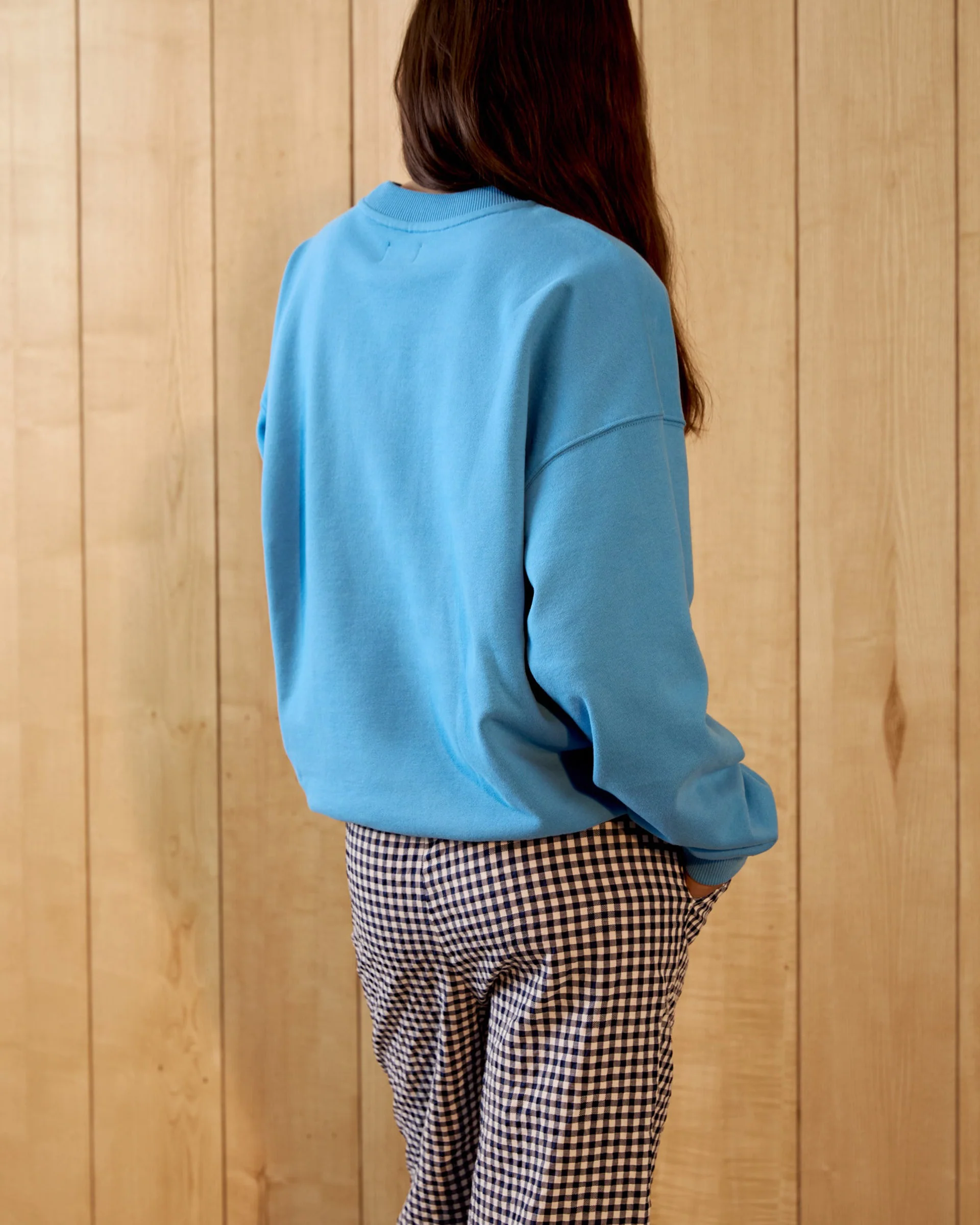 Varsity Oversized Sweatshirt - Capri Blue - Image 2