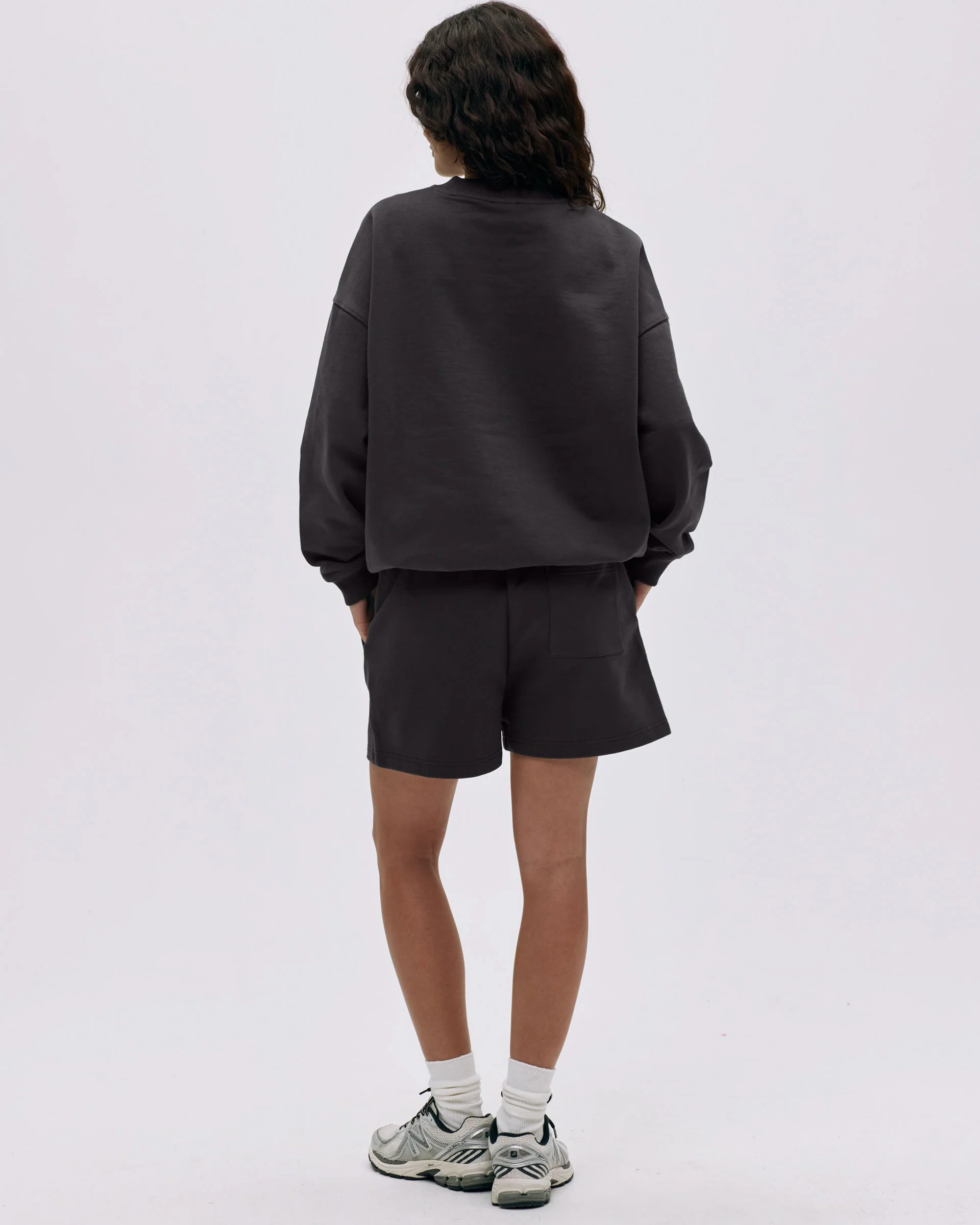 Varsity Oversized Sweatshirt - Washed Coffee Bean - Image 2