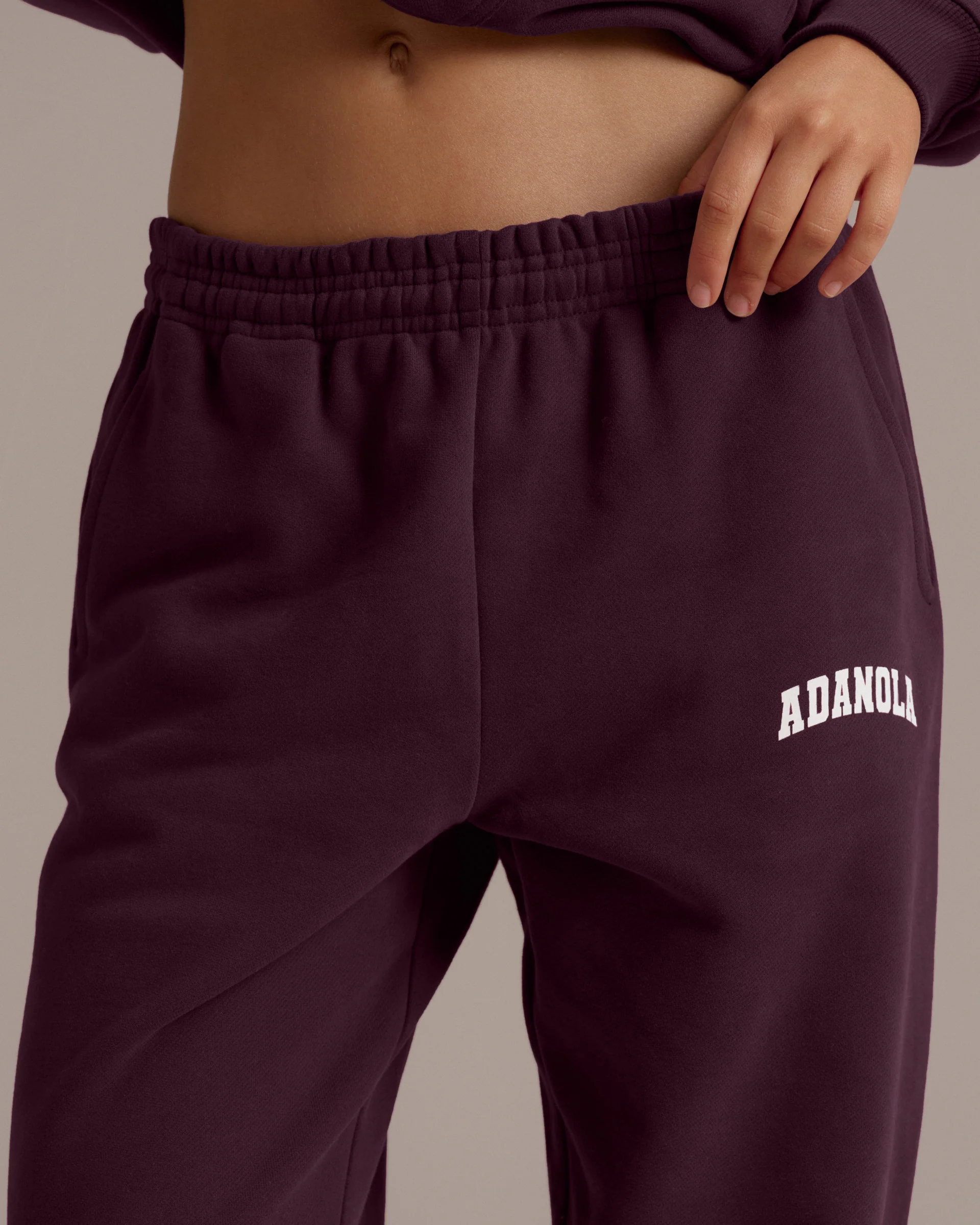 Varsity Sweatpants - Dark Cherry/Marshmallow White - Image 3