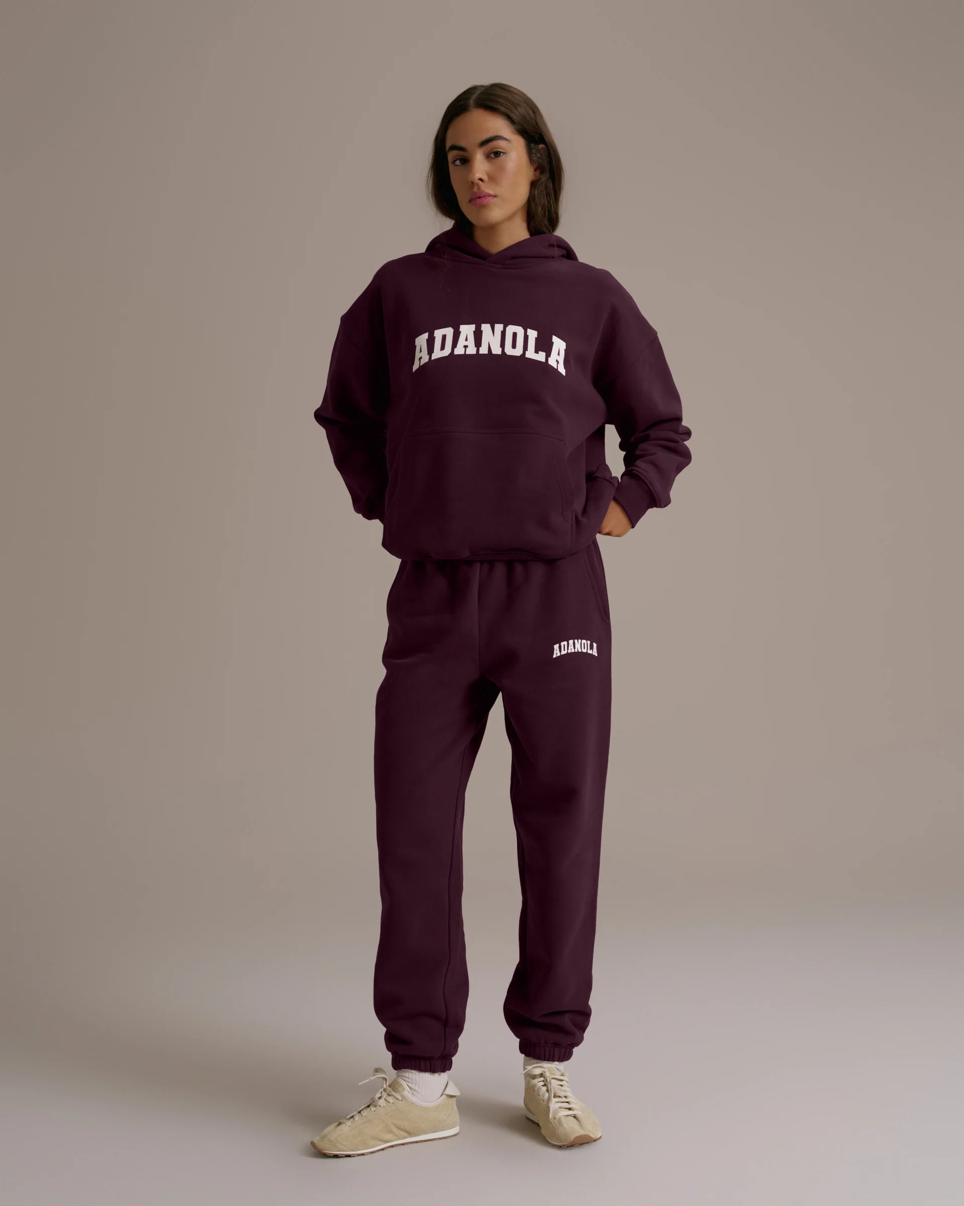 Varsity Sweatpants - Dark Cherry/Marshmallow White - Image 4