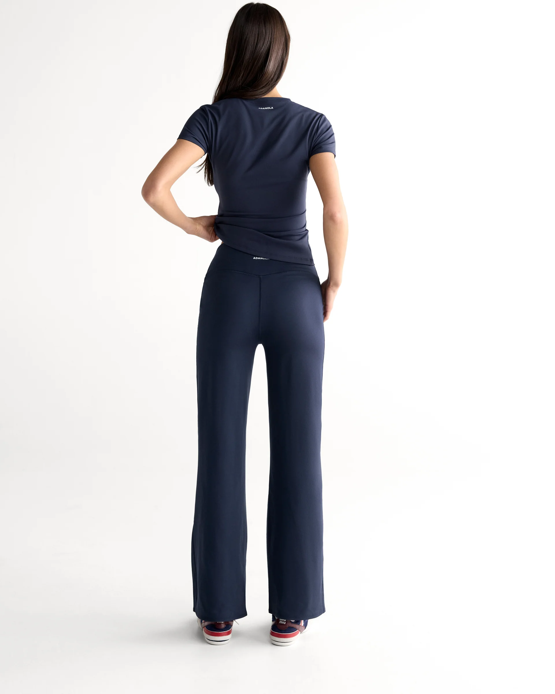 Wrap Yoga Pant - Navy Blue - Image 2